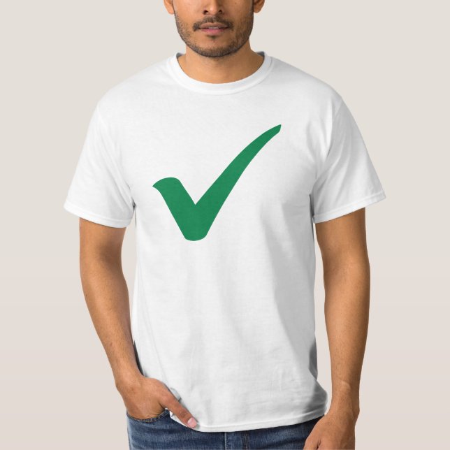 Camiseta Marca de verificação verde (Frente)