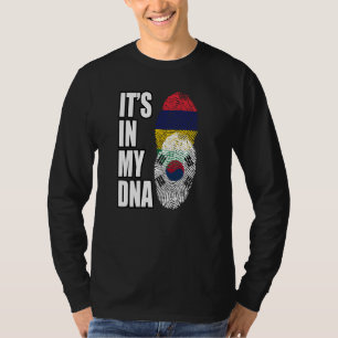 Camiseta Marca Do Patrimônio Do DNA Mix Da Coreia Do Sul E 
