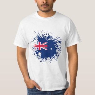Camiseta Marca do Souvenir Austrália, Viagem de Bandeira d