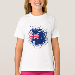 Camiseta Marca do Souvenir Austrália, Viagem de Bandeira d