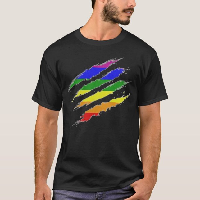 Camiseta Marca Marcas arco-íris (Frente)