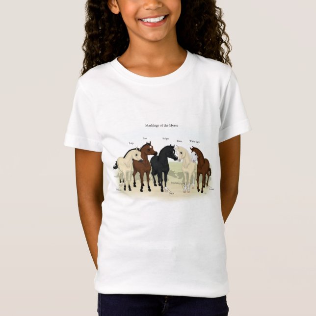 Camiseta Marcações do Cavalo em Pés (Frente)