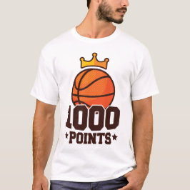 Camiseta Marcador de Basquete de 1000 Pontos Ensino Médio