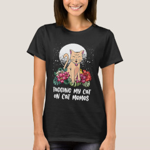 Camiseta Marcando Meu Gato em Memes de Gato Gatinho Sarcást