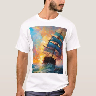 Camiseta Marcar uma aventura no mar com este pirata
