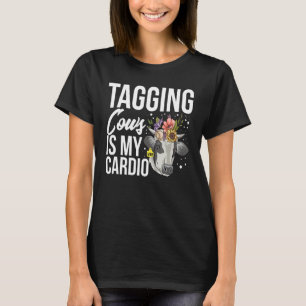 Camiseta Marcar vacas é o meu cardio para um Agricultor Lei