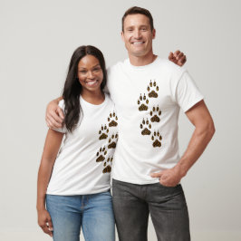 Camiseta Marcas de garra de gato leopardo assimétricas feli