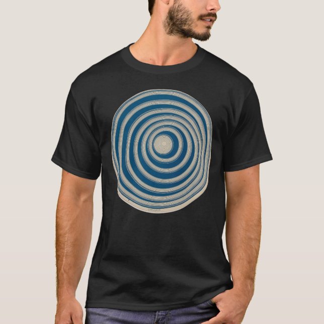 Camiseta Marcel Duchamp Rotorelief BLUE T-Shirt (Frente)