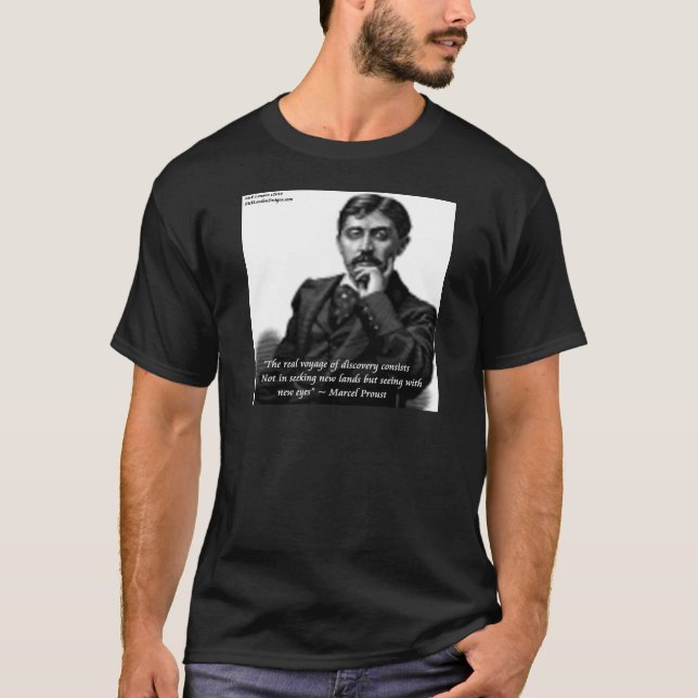 Camiseta Marcel Proust e citação famosa (Frente)