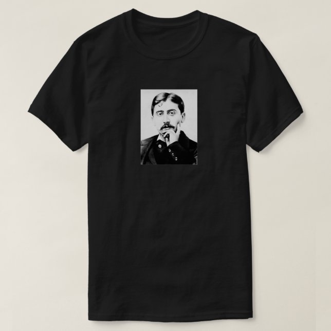 Camiseta Marcel Proust preto e branco (Frente do Design)