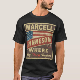 Camiseta MARCELL, MN É onde minha história começa