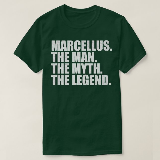 Camiseta Marcellus Marcellus Nome Marcellus Nome dado nome (Frente do Design)