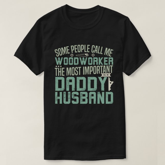 Camiseta Marceneiro, Pai, Marido (Frente do Design)