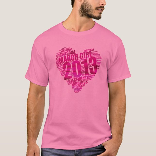 Camiseta MARCH GIRL 2013 Incrível Grande Coração 10º Bi (Frente)
