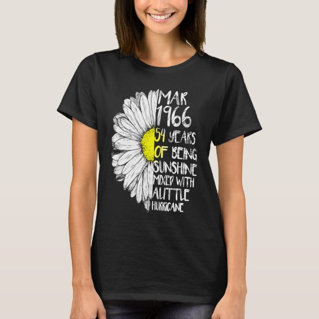 Camiseta MARCH Girl Fez Em 1966, 54º Furacão Sunshine Bi (Frente)