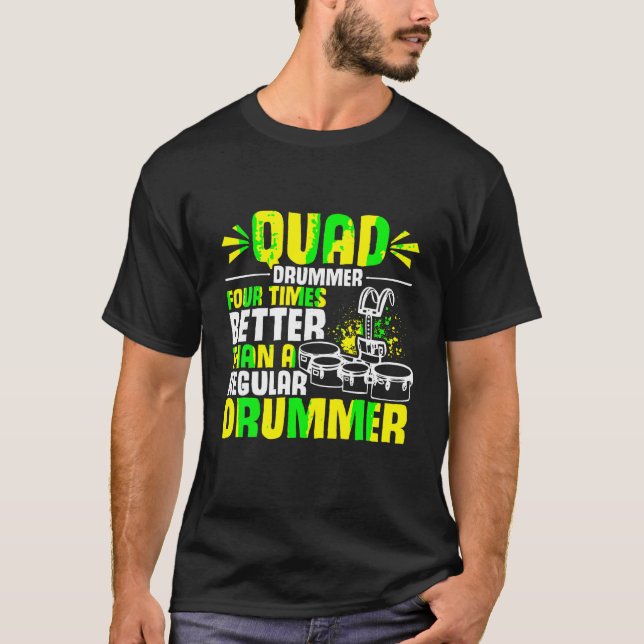 Camiseta Marcha Banda Quad Drummer T Shir (Frente)