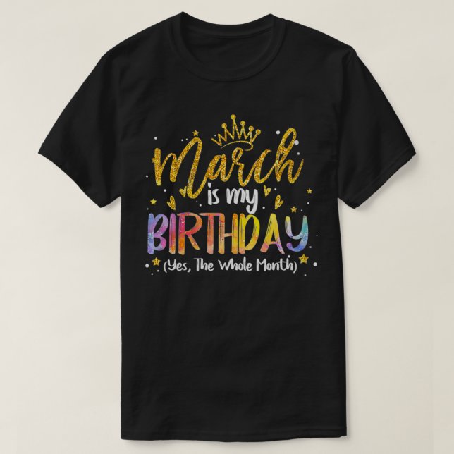 Camiseta Marcha Das Mulheres É Meu Aniversário Sim O Mês In (Frente do Design)