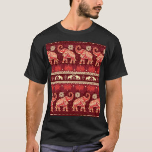 Camiseta Marcha dos Elefantes: Padrão Espetacular Sem Olhos