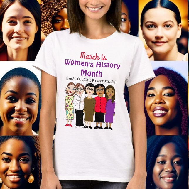 Camiseta Marcha é a História da Mulher Mês (Criador carregado)