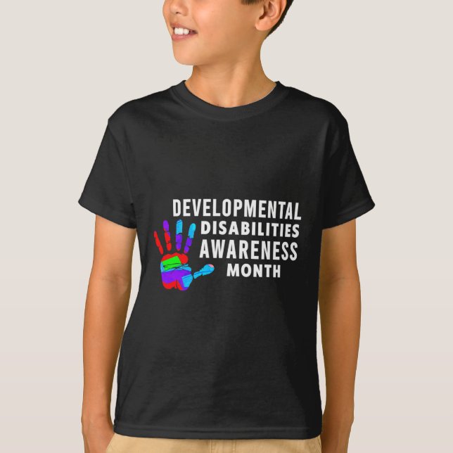 Camiseta marcha é conhecimento sobre deficiências de desenv (Frente)