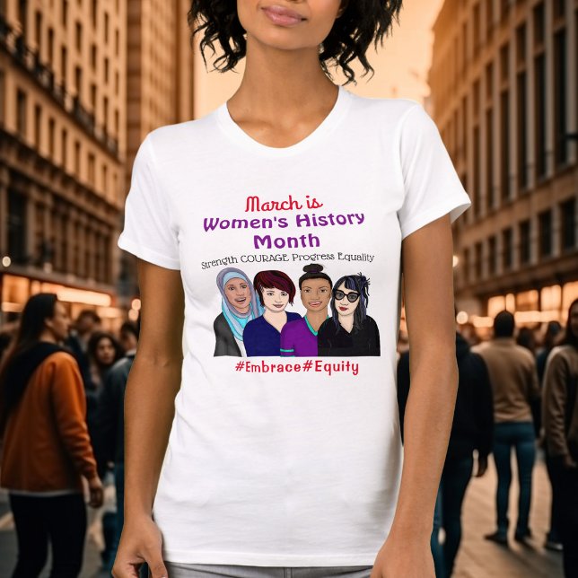Camiseta Marcha é História das Mulheres Mês T-Shirt (Criador carregado)