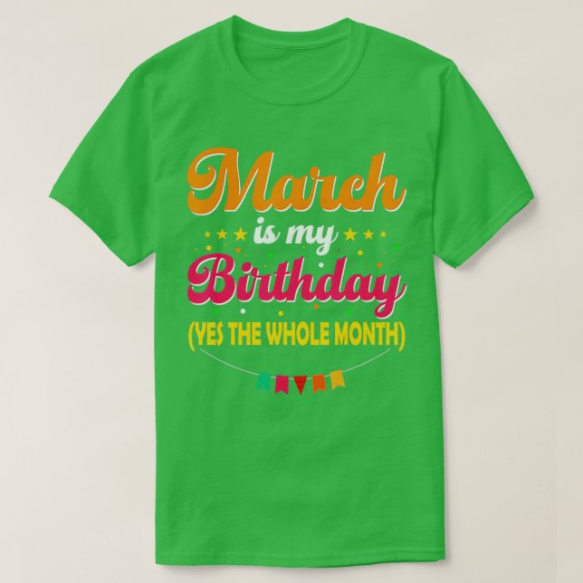 Camiseta Marcha É Meu Aniversário Sim O Aniversário Todo O  (Frente do Design)