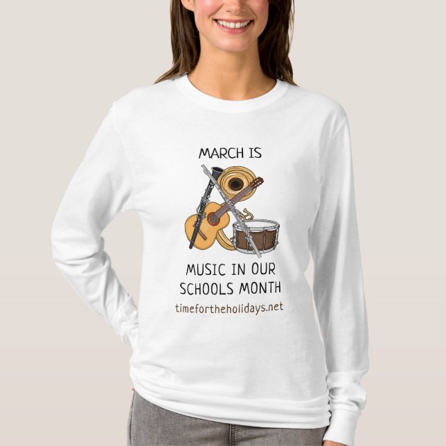 Camiseta Marcha é Música em nossas Escolas Mês (Frente)