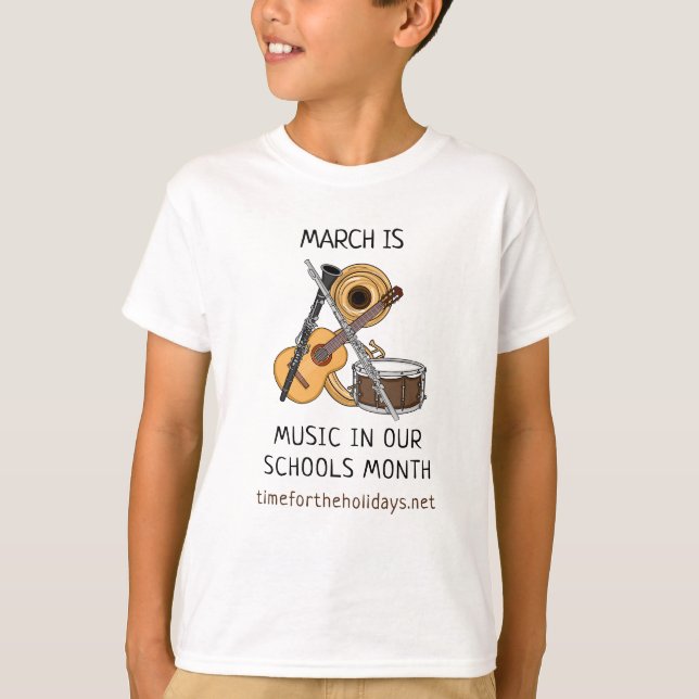 Camiseta Marcha é Música em nossas Escolas Mês (Frente)