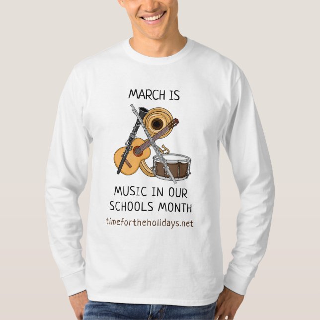 Camiseta Marcha é Música em nossas Escolas Mês (Frente)
