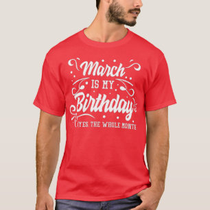 Camiseta Marcha Engraçada É Meu Aniversário Sim O Mês Intei