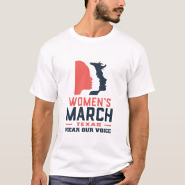 Camiseta Marcha feminina no Texas Ouça nossa voz