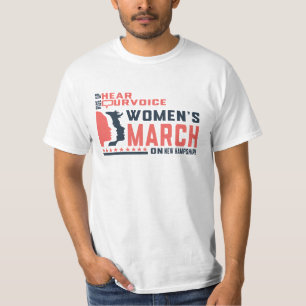 Camiseta Marcha Feminista de Arte e Roupa Hampshire