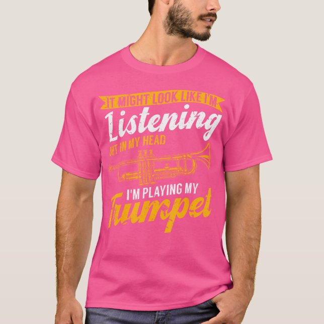 Camiseta Marchando Banda Na Minha Cabeça Eu Estou Tocando M (Frente)