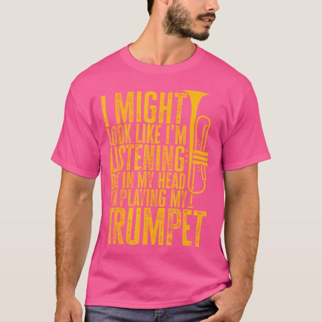Camiseta Marchando Banda Na Minha Cabeça Eu Estou Tocando M (Frente)