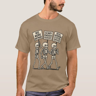 Camiseta Marchando esqueletos com sinais de protesto Design