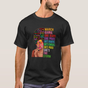 Camiseta Marche Garota Que Ela Desenha E Reza Marchando Gar