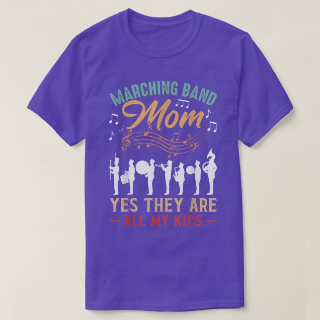 Camiseta Marching Band Mom Yes They Are All My Kids - Cute  (Frente do Design)