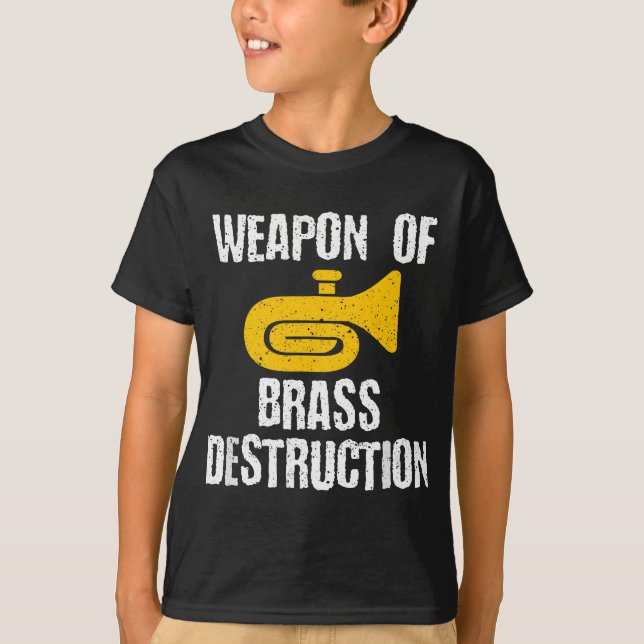 Camiseta Marching Banda Destruição do sobretudo Tuba (Frente)