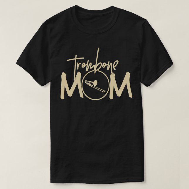 Camiseta Marching Banda Engraçado Trombone Mãe (Frente do Design)