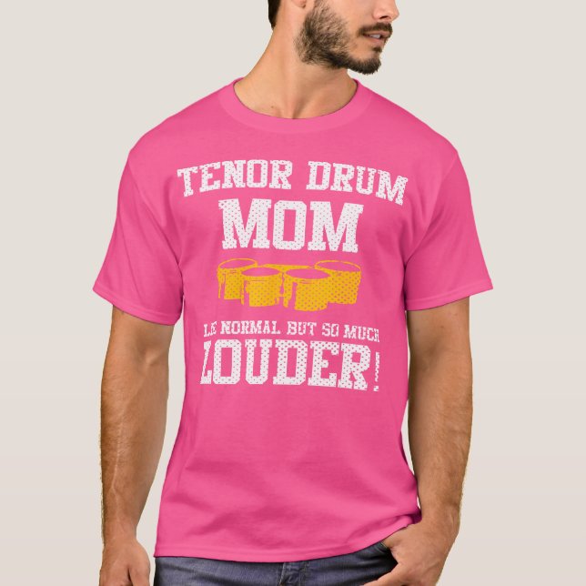 Camiseta Marching School Banda Tenor Drum Mãe Engraçado (Frente)