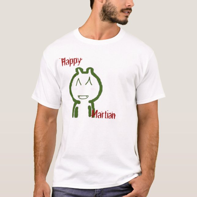 Camiseta marciano feliz (Frente)