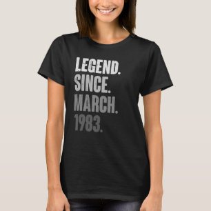 Camiseta Março Aniversário 40ª Decoração 40 anos Vintag