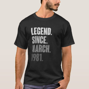 Camiseta Março Aniversário 42 Segunda Decoração Vintag 42 A