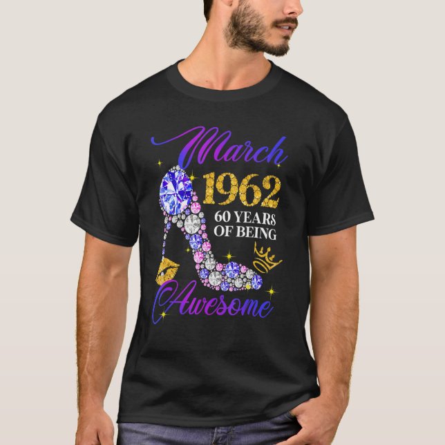 Camiseta Março De 1962 60 Anos De Espetacular 60º Aniversár (Frente)