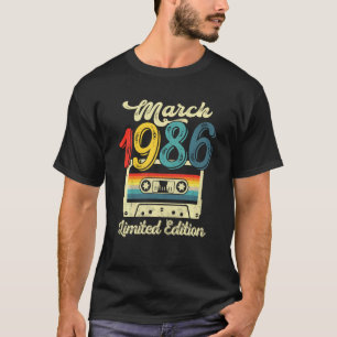 Camiseta Março de 1986 Limited Edition 36 Aniversário Retro