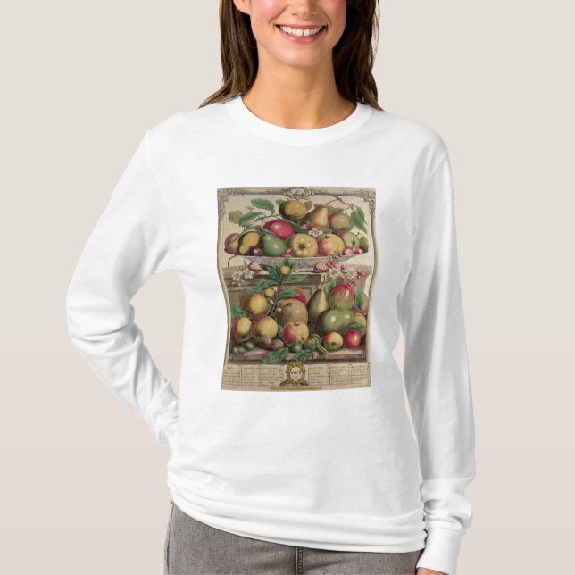 Camiseta Março, 'de doze meses das frutas (Frente)