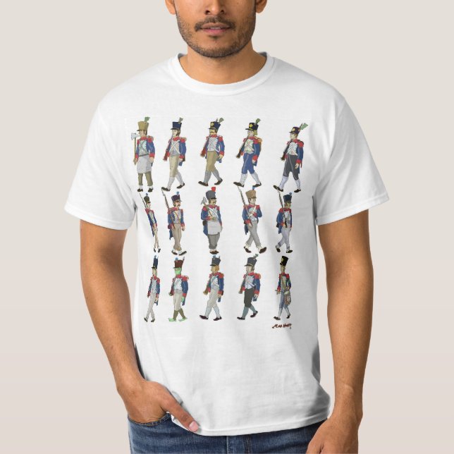 Camiseta Março de Napoleão francês (Frente)