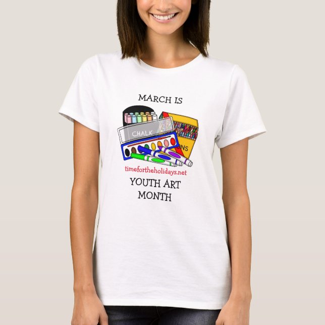 Camiseta Março é Arte Juvenil Mês (Frente)