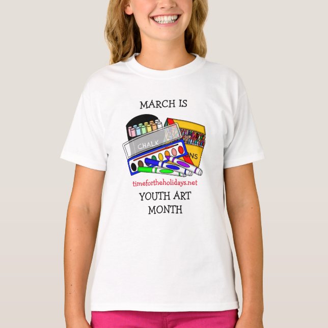 Camiseta Março é Arte Juvenil Mês (Frente)
