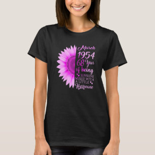 Camiseta Março Girl 1954 68 Anos 68 Anos Aniversário